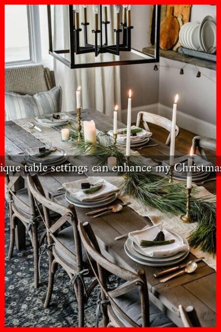 What unique table settings can enhance my Christmas dinner?