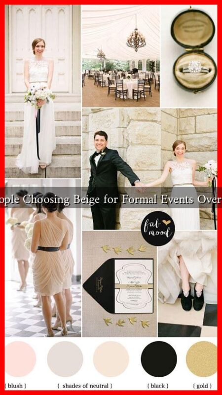 Are People Choosing Beige for Formal Events Over Black?
