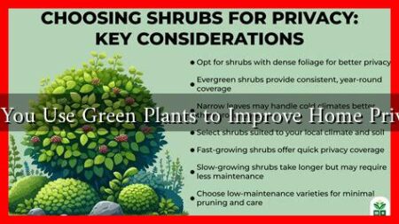 Can You Use Green Plants to Improve Home Privacy?