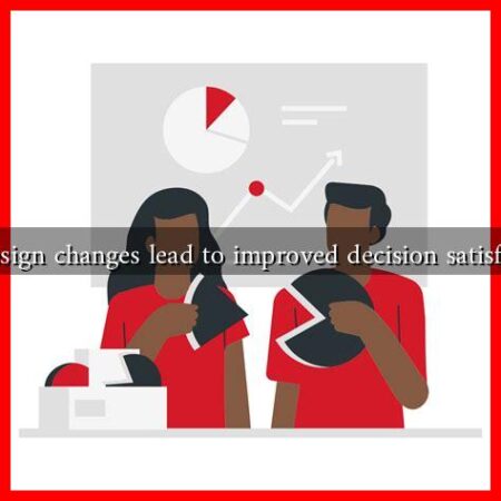 Can design changes lead to improved decision satisfaction? Can design changes lead to improved decision satisfaction?