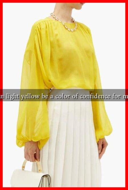 Can light yellow be a color of confidence for men