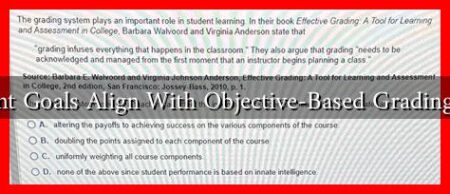 Do Student Goals Align With Objective-Based Grading Systems? Do Student Goals Align With Objective-Based Grading Systems?