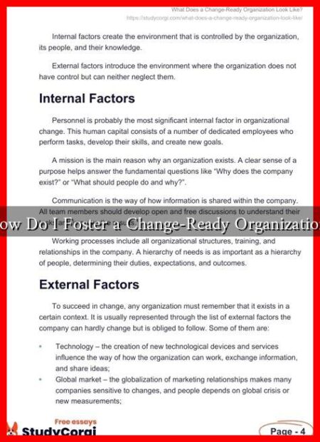 How Do I Foster a Change-Ready Organization?