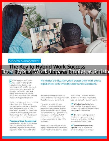 How Does Hybrid Work Impact Employee Satisfaction