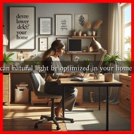 How can natural light be optimized in your home office