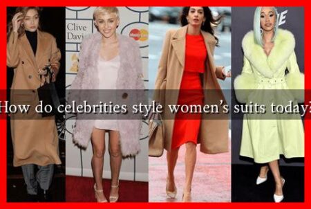 How do celebrities style women's suits today?