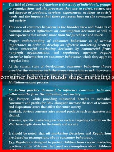 How do consumer behavior trends shape marketing strategies