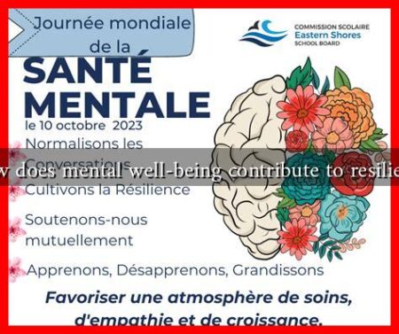 How does mental well-being contribute to resilience How does mental well-being contribute to resilience