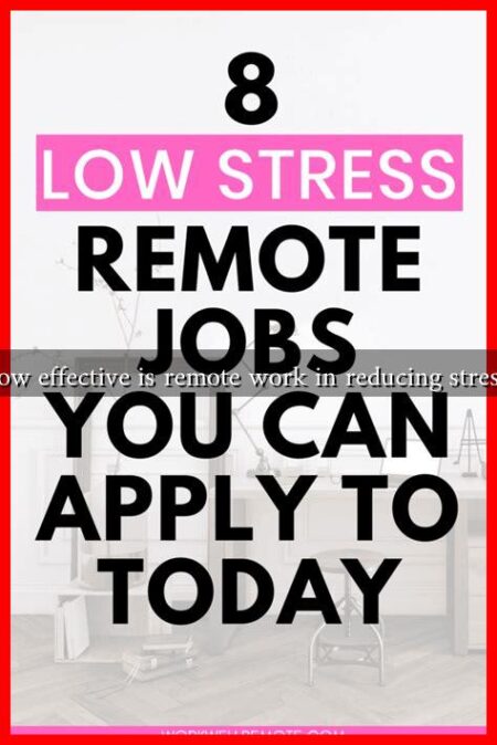 How effective is remote work in reducing stress? How effective is remote work in reducing stress?