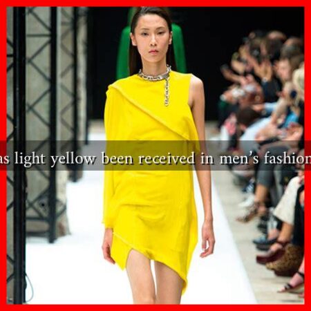 How has light yellow been received in men's fashion trends