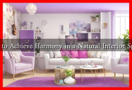 How to Achieve Harmony in a Natural Interior Space?