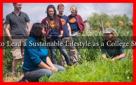 How to Lead a Sustainable Lifestyle as a College Student