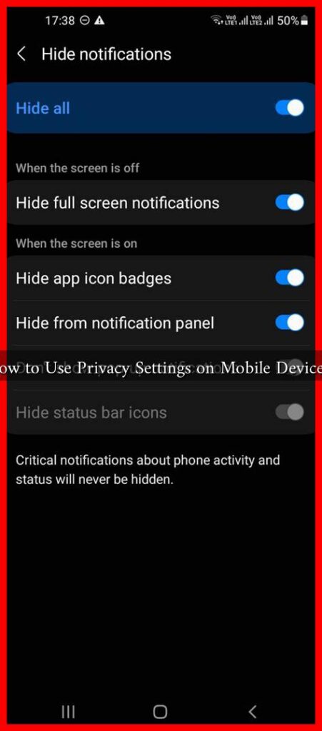How to Use Privacy Settings on Mobile Devices?