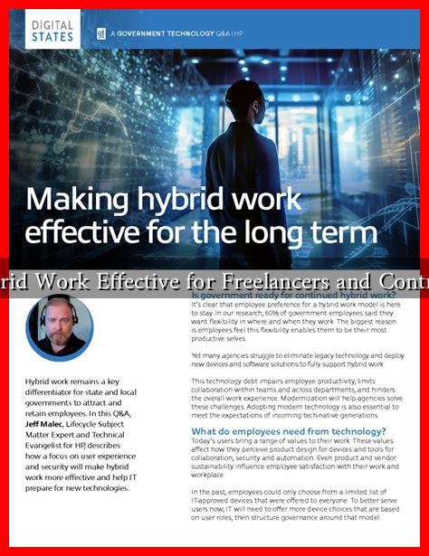 Is Hybrid Work Effective for Freelancers and Contractors Is Hybrid Work Effective for Freelancers and Contractors