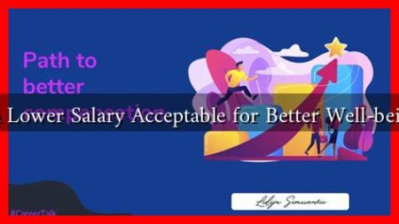 Is a Lower Salary Acceptable for Better Well-being?