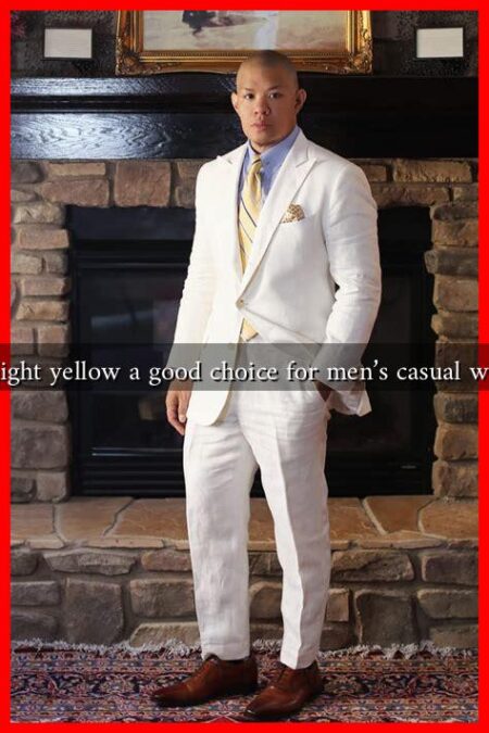 Is light yellow a good choice for men's casual wear