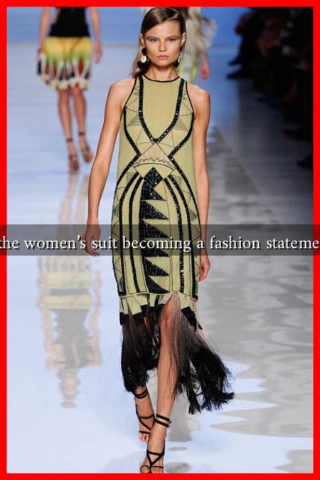 Is the women's suit becoming a fashion statement?