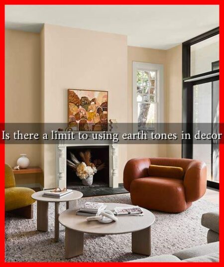 Is there a limit to using earth tones in decor