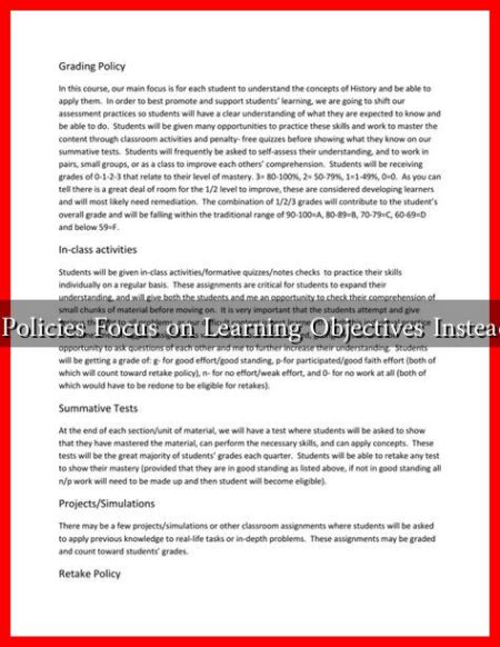 Should Grading Policies Focus on Learning Objectives Instead of Attendance? Should Grading Policies Focus on Learning Objectives Instead of Attendance?