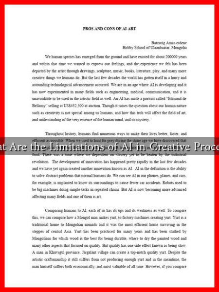 What Are the Limitations of AI in Creative Processes