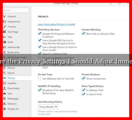 What Are the Privacy Settings I Should Adjust Immediately?