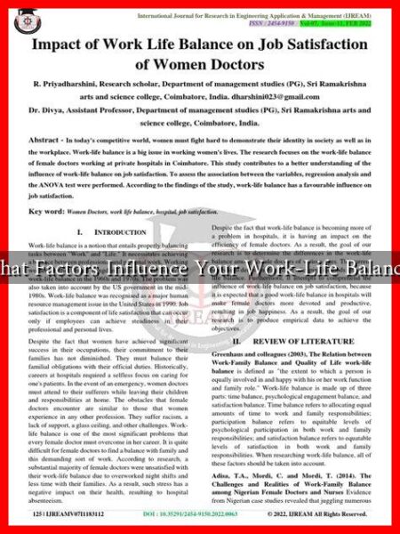 What Factors Influence Your Work-Life Balance? What Factors Influence Your Work-Life Balance?