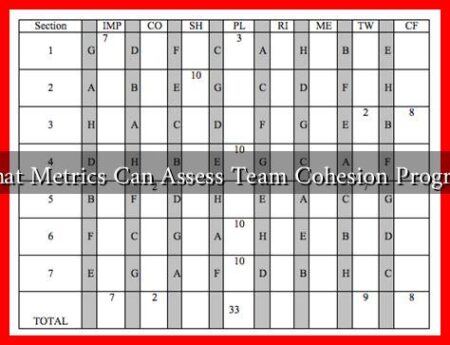 What Metrics Can Assess Team Cohesion Progress