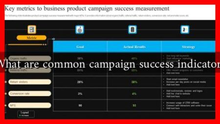 What are common campaign success indicators