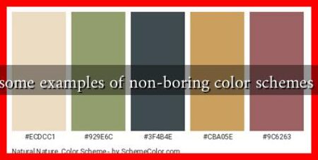 What are some examples of non-boring color schemes in nature?