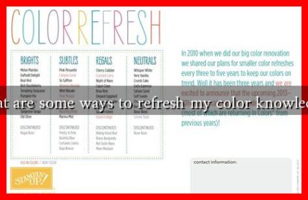 What are some ways to refresh my color knowledge?