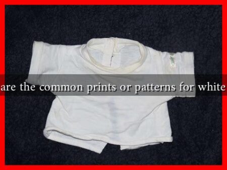 What are the common prints or patterns for white shirts