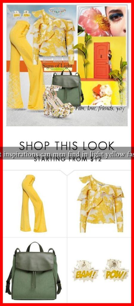 What inspirations can men find in light yellow fashion