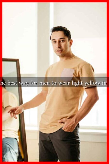 What is the best way for men to wear light yellow in the office