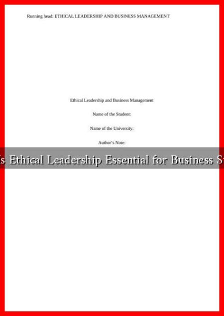 Why Is Ethical Leadership Essential for Business Success