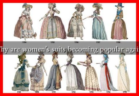 Why are women's suits becoming popular again?